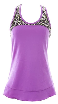 Camiseta sin mangas JOFIT Mulberry Criss Cross para mujer con sujetador de estante TT102-MLB talla pequeña $70 NUEVA Foto 1 de 2