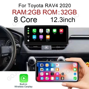 Car Stereo For Toyota RAV4 2020-2024 Radio GPS Navi Audio Android 13 Carplay BT - Picture 1 of 14