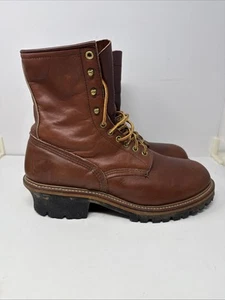 Red Wing Men’s 618 Brown Leather Logger Boot Soft Toe Insulated USA Sz 11.5 D - Picture 1 of 11