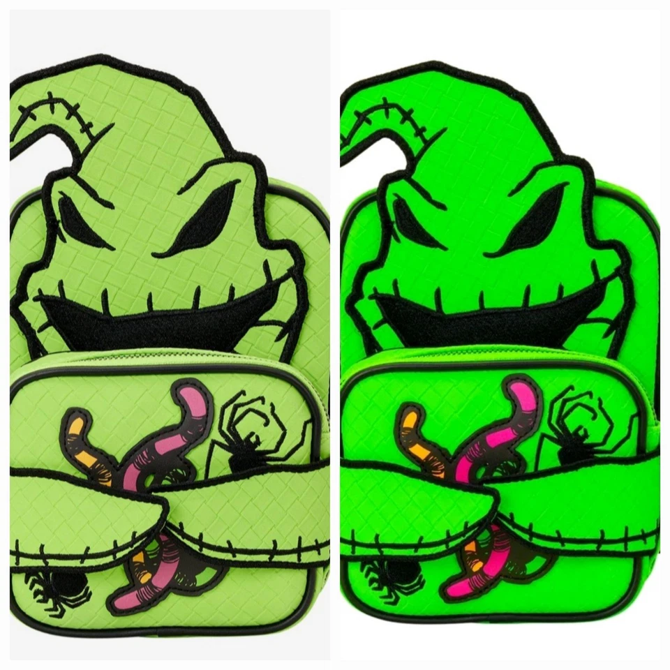 Bandolera y bolsa Loungefly Pesadilla antes de Navidad Brilla en la oscuridad Oogie Boogie Foto 1 de 4