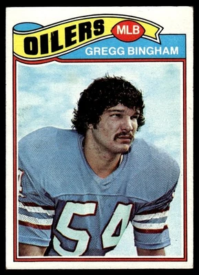 1977 Topps Card Football Gregg Bingham Houston Oilers #366 EX-MT - Image 1 of 2