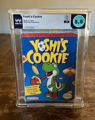 Nintendo NES Yoshi’s Cookie Complete CIB In Box Nintendo Yoshi Graded Wata 5.5 - Image 1 of 4