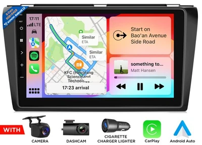 Para Mazda 3 BK 04-09 9" M3BKX6S Coche Estéreo GPS Android 13 8 Núcleos 6+64 CarPlay DSP Foto 1 de 4