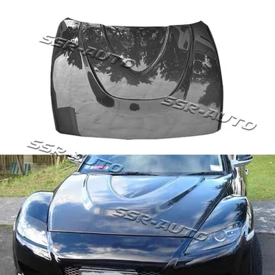 For Mazda RX8 2004-2011 Real Carbon Fiber Front Hood Vent Bonnet Cover - Image 1 of 4