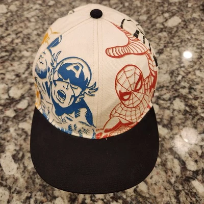 Marvel Parques Disney Capitán América Spiderman Vengadores Juventud Snapback Sombrero Usado en Excelente Condición Foto 1 de 4