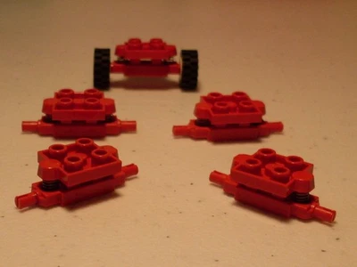 LEGO PARTS # 2484 2 X 2 CAR SPRING WHEEL HOLDERS 5 PC. ALL WORKING IN GOOD ORDER - Image 1 of 4