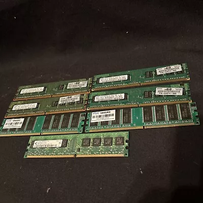 Lot of (7) Samsung & More RAM (Used) 1gb X 7 404574-888 PC MEMORY WORKING - Image 1 of 4
