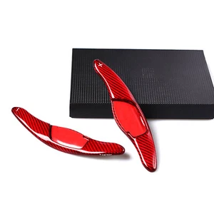 Real Carbon Fiber Red Car Steering Wheel Shift Paddle Extension For Toyota Camry - Picture 1 of 7