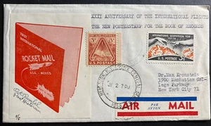1958 New York USA Rocket Mail 22th Anniversary Of International Flight cover FDC - Picture 1 of 2