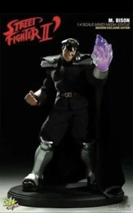 Statue 1/4 Mixed Media M Bison EX Black Dictator Street Fighter PCS Sideshow New - Photo 1/8