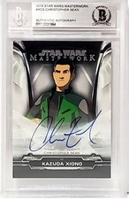 CHRISTOPHER SEAN Signed 2019 Topps Star Wars Masterworks "KAZUDA" Beckett BAS
