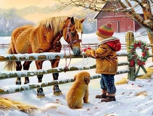 Jigsaw Puzzle Buddies Sharing 500 Piece by SunsOut Eco Friendly - Picture 1 of 3