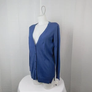 Alfani Intimates V-Neck Button-Up Cotton Knit Lounge Cardigan Blue, XL #9215 - Picture 1 of 8