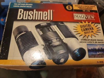 Bushnell Image View Binoculars 10x25 & Digital Camera Black Velvet Pouch 11-1025 - Image 1 of 4