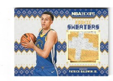 PATRICK BALDWIN JR. 2022-23 NBA HOOPS SICK SWEATER PATCH ROOKIE RC $25 WARRIORS