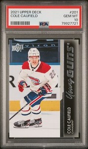 2021 UPPER DECK COLE CAUFIELD #201 YOUNG GUNS ROOKIE PSA 10!!