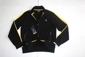 Polo Ralph Lauren Double Zip Cotton Interlock Track Jacket Size M in Black - Picture 1 of 3