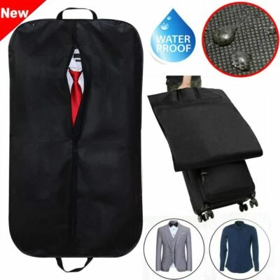 Bolsa de viaje grande para ropa cubierta de traje almacenamiento de vestidos bolsa de transporte plegable con asa Foto 1 de 4