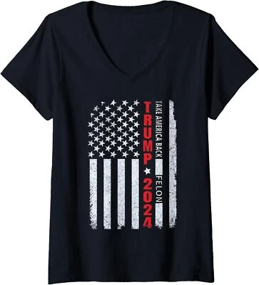 Mujer Donald Trump Take America Back 2024 Felon Republican Pequeño, Negro  Foto 1 de 2