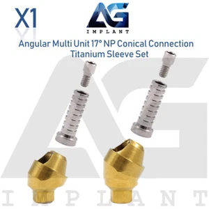 Angular Multi Unit Abutment 17° Conical Connection NP Titanium Set Dental - Picture 1 of 6
