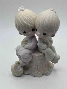 1976 Precious Moments Jonathan & David "Love One Another" Figurine #E-1376 - Bild 1 von 4