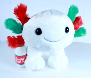 Build A Bear Plush Axolotl Christmas w Santa's Milk 19"L 8"Ht *Read Description  - Picture 1 of 15