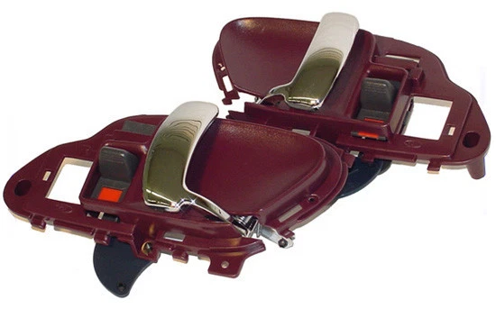 Nuevo par de manijas de puerta interior rojas y cromadas / para camioneta Chevrolet y GMC 1995-98 Foto 1 de 1