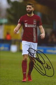 NORTHAMPTON: JORDAN TURNBULL SIGNED 6x4 ACTION PHOTO+COA - Picture 1 of 1