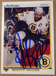 RAY BOURQUE AUTOGRAPHED  UPPERDECK  CARD #64  1990-1991 - Picture 1 of 1