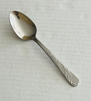 Hull Lifetime Stainless HUS2 Floral Roses Teaspoon Glossy - Image 1 of 4
