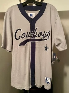 Dallas Cowboys NFL Starter G-III BY CARL BANKS KNOPFLEISTE BASBALL TRIKOT NEU MIT ETIKETT - Bild 1 von 5
