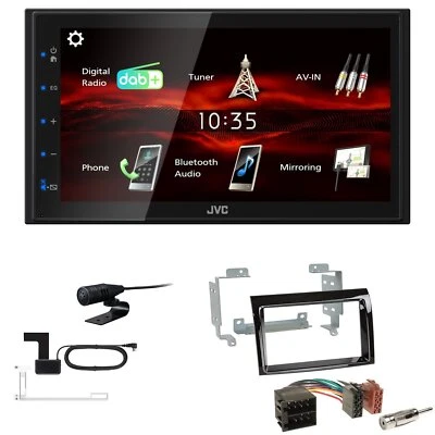 JVC Bluetooth 2DIN DAB+ Autoradio für Fiat Ducato ab 2006 piano black - Bild 1 von 4