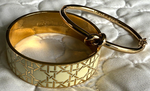 2 bracciali oro Kate Spade New York nodo marinaio + spara alla brezza