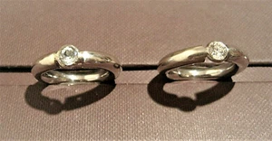 Ring, 925er Silber, mit Topas oder Zirkonia, massiver schwerer Ring - Picture 1 of 2