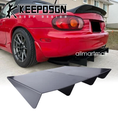 BK Rear Diffuser Bumper Lip Splitter Lower ABS Shark Fins for Mazda MX-5 Miata Foto 1 de 4