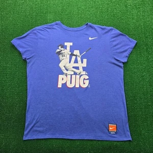 Los Angeles Dodgers Tshirt Mens 2XL Blue Nike Yasiel Puig MLB Baseball Sports - Picture 1 of 9