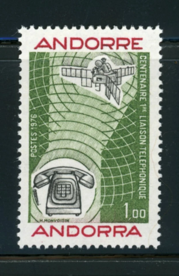 French Andorra Complete MNH Single #245 Telephone and Satellite Stamp - Image 1 of 1