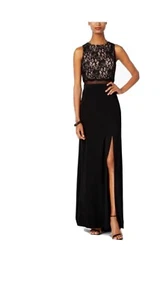 NIGHTWAY Mujer Nuevo 1168 Negro Lentejuelas Sin Mangas Joya Cuello Vestido 10 - Imagen 1 de 4