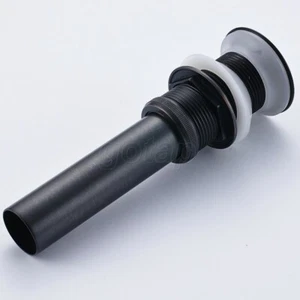 Black Oil Rubbed Brass Pop Up Bathroom Sink Basin Waste / Drain Without Overflow - Picture 1 of 6