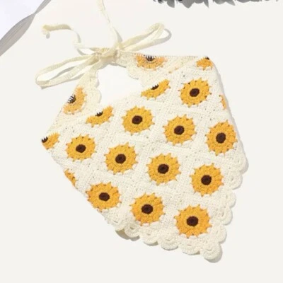 Diademas Bandana Crochet, Diademas Triángulo Hippie Boho Bufanda para el Cabello Bufanda para el Cabello Foto 1 de 3