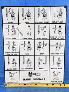 11"x14" Grove Hand Signals Metal Plate Decal 7679003235 - Picture 1 of 5