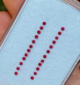 5.01Ct 3mm Round  100% Natural Red Sapphire - Picture 1 of 3