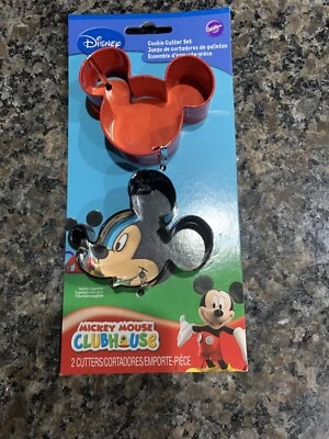 Mickey Mouse Wilton Cookie Cutter Set Of 2 Metal 3" 2308-4440 NEW!!! - Image 1 of 2