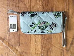 Vera Bradley Meerwasserblüten RFID AKKORDEON ARMBAND NEU MIT ETIKETT hellblau gesteppt $ 80 - Bild 1 von 1