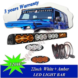 22" Dual Color Led Light Bar Combo Stroboflash Offroad Truck Driving 4WD Lamp 24 - Picture 1 of 10