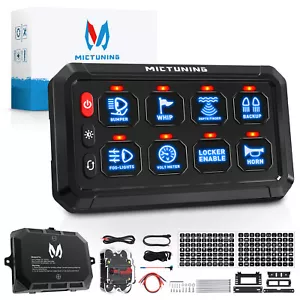 MICTUNING P1S 8 Gang Switch Panel Multifunction Auxiliary Circuit Control 12/24V - Picture 1 of 16
