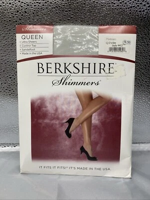 Berkshire Shimmers Ultra Sheers Control Top Pantyhose PLATINUM Size Queen/petite - Image 1 of 3