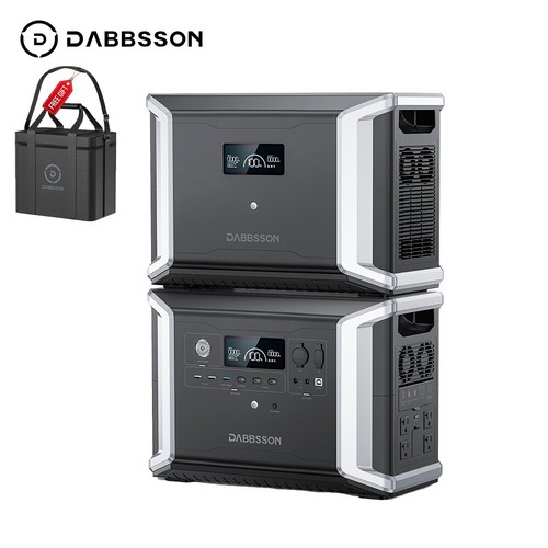 DABBSSON DBS2300Plus 2330Wh Portable Power Station 4 ×2200W AC Outlets Eps Solar Generator For Emergency Backup Camping