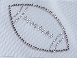 Fußball Strass Applikation, Fußball Aufbügeln Transfer, Strass Fußball - Bild 1 von 2