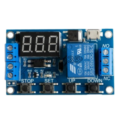 5V Micro USB LED Automation Delay Timer Control Switch Relay Module Display UK - Image 1 of 4